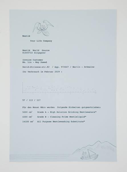 Lin May: Invoice, 2009